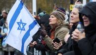Protesta a favor de Israel en Londres.