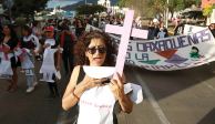 Grupos de mujeres marcharon contra la violencia de género en Oaxaca el 25 de noviembre.