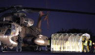 Los rehenes liberados fueron transportados  en helicóptero  al Centro Médico Sheba, ayer.
