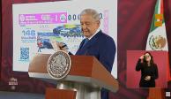 Andrés Manuel López Obrador este miércoles en Palacio Nacional.