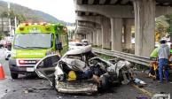 Fuerte choque en la México-Toluca provoca fila de al menos 3 kilómetros de autos