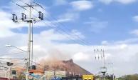 Reportan un presunto desgajamiento del Cerro las Minas en Iztapalapa.