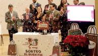 Aspectos del Sorteo El Buen Fin 2023, encabezado por autoridades del Servicio de Administración Tributaria, ayer.