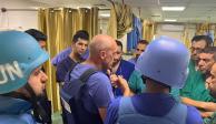 Un equipo de evaluación humanitaria dirigido por la Organización Mundial de la Salud (OMS) visita el hospital Al Shifa en Gaza, en esta imagen publicada el 18 de noviembre de 2023