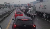 Caos en la México-Querétaro por accidente en el kilómetro 97, dirección CDMX