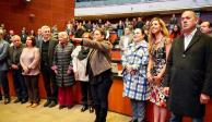 Lenia Batres, ayer en el Senado al rendir protesta como nueva ministra de la Corte.