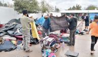 Migrantes en Piedras Negras, Coahuila, continúan su éxodo a Eagle Pass, EU, ayer.