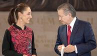 Arturo Zaldívar y Claudia Sheinbaum en el Tribunal de Justicia.