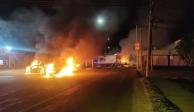 Quema de vehículos y ataques en Tabasco, la noche del viernes.