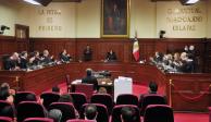 Sesión solemne del pleno de la Suprema Corte de Justicia de la Nación, ayer.