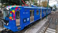 El nuveo convoy del Tren Ligero empezó a dar servicio ayer.