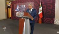Andrés Manuel López Obrador en Palacio Nacional este jueves 4 de enero del 2024.