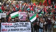 Manifestación en favor de Palestina en la Ciudad de México, el pasado 13 de enero.