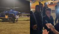 Luis Miguel detiene su helicóptero para convivir con sus fans (VIDEO)