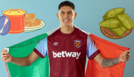 Edson Álvarez come tamales con sus compañeros del West Ham
