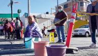 Bloqueo en Azcapotzalco, la mañana de ayer.