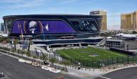 Una vista del Allegiant Stadium que tendrá el Super Bowl 58