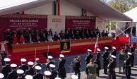 Ceremonia por el 111 aniversario de la Marcha de la Lealtad en el Castillo de Chapultepec, ayer, en la Ciudad de México.