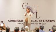 Xóchitl Gálvez habla en el Congreso Nacional de Líderes Evangélicos sobre la importancia de la unidad y el amor en México.