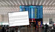 AICM informó la falla técnica en las pantallas de Terminal 2.