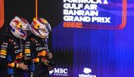 Checo Pérez y Max Verstappen tras el GP de Bahréin de la F1