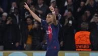 Kylian Mbappé celebra en el PSG vs Real Sociedad, ida de octavos de final de Champions