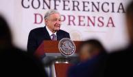 El Presidente Andrés Manuel López Obrador en conferencia de prensa.