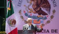 El Presidente Andrés Manuel López Obrador, ayer durante la conmemoración.