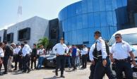 Policías de Campeche tienen tomadas las instalaciones de la Secretaría de Seguridad local desde hace cuatro días.