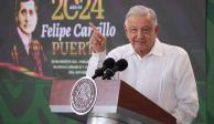 El Presidente Andrés Manuel López Obrador, en conferencia de prensa.