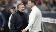 Los técnicos Ronald Koeman y Julian Nagelsmann, previo a un partido amistoso el 26 de marzo de 2024.