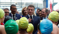 Emmanuel Macron inaugura el centro de deportes acuáticos para París 2024