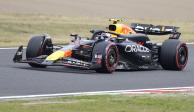 El Red Bull de Checo Pérez durante la clasificación del Gran Premio de Japón de F1.