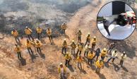 Los drones ayudan a los brigadistas a combatir los incendios forestales.