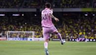 La pulga celebra un gol con el Inter Miami en la MLS.