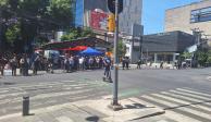 Bloqueo en Insurgentes Sur y Xola.