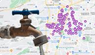 El agua contaminada fue reportada por vecinos de la Benito Juárez, quienes elaboraron este mapa.