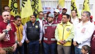 Militantes del PRD se suman a alianza de Morena, PT y PVEM en Cuajimalpa.
