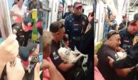 Un usuario fue desalojado del Metro de la CDMX este viernes; transportaba a su perrito herido.