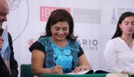 Clara Brugada firma compromiso por la Paz, impulsado por la UI y la CEM.
