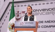 Claudia Sheinbaum reconoció a la Asociación de Bancos de México (ABM) por realizar su convención nacional en Acapulco, Guerrero tras el paso del huracán OTIS