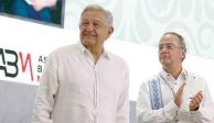 Andrés Manuel López Obrador, Presidente de México, en la clausura de la 87 edición de la Convención Bancaria en Acapulco, ayer.