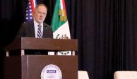 El director de USAID en México en conferencia, ayer.