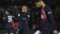Kylian Mbappé del Paris Saint-Germain reacciona durante el partido contra Le Havre en la liga francesa