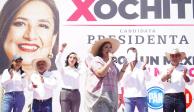 La candidata de Fuerza y Corazón por México, Xóchitl Gálvez, ayer en Colima.