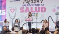 "Libia Dennise García Muñoz Ledo expone planes para fortalecer el Sistema de Salud de Guanajuato junto a Xóchitl Gálvez.