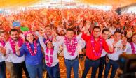 Eduardo Rivera, candidato de la coalición PAN, PRI y PRD se comprometió a duplicar las beneficiarias del programa “Hambre Cero”.
