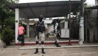 Elementos de la Guardia Nacional, ayer, en labores de vigilancia tras el atentado registrado en Mapastepec, Chiapas.