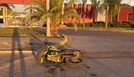 Accidentes en Culiacán, Sinaloa, dejan un motociclista herido y un auto incendiado.