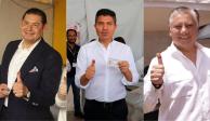 Candidatos Alejandro Armenta, Eduardo Rivera y Fernando Morales votan en Puebla.